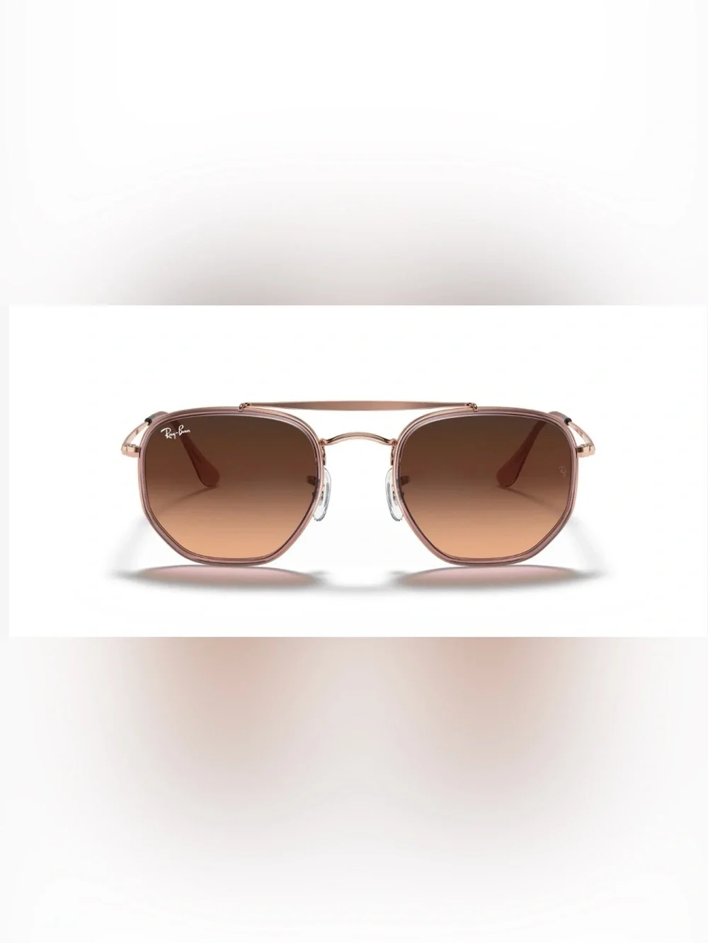 Ray ban Cooper Rose Gold Marshal 2 Sunglasses Pink Brown Gradient Lenses 3648m
